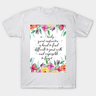Instructor Quote Thank you card Gift Idea Instructor Farewell gift Leaving Gift Idea T-Shirt
